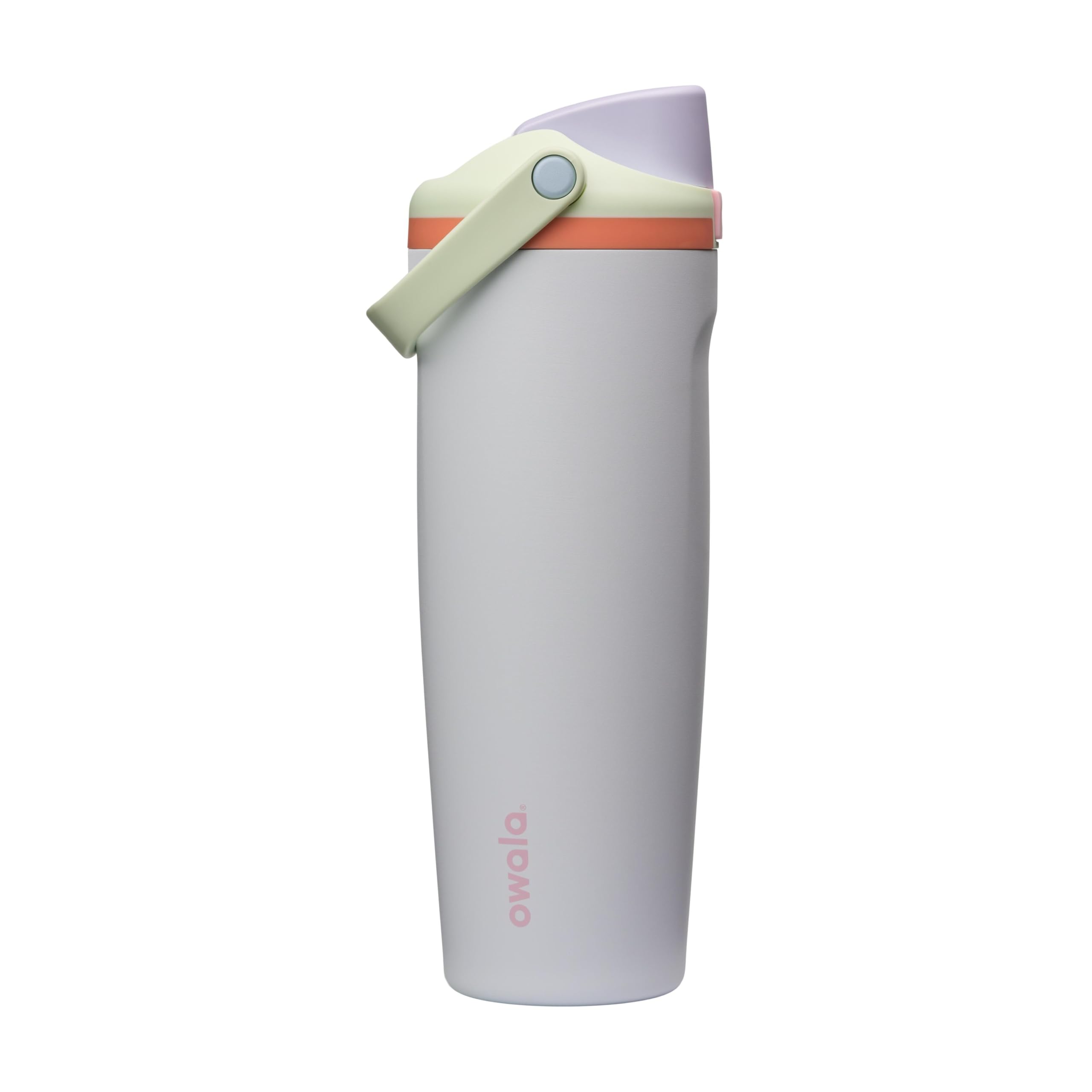 Owala FreeSip Sway Insulated Stainless Steel Water Bottle with Two-Way Spout, Built-In Straw and Bucket Handle, Made for Travel, School, and Sports, 30oz, BPA Free, Leak Proof, Black Cherry