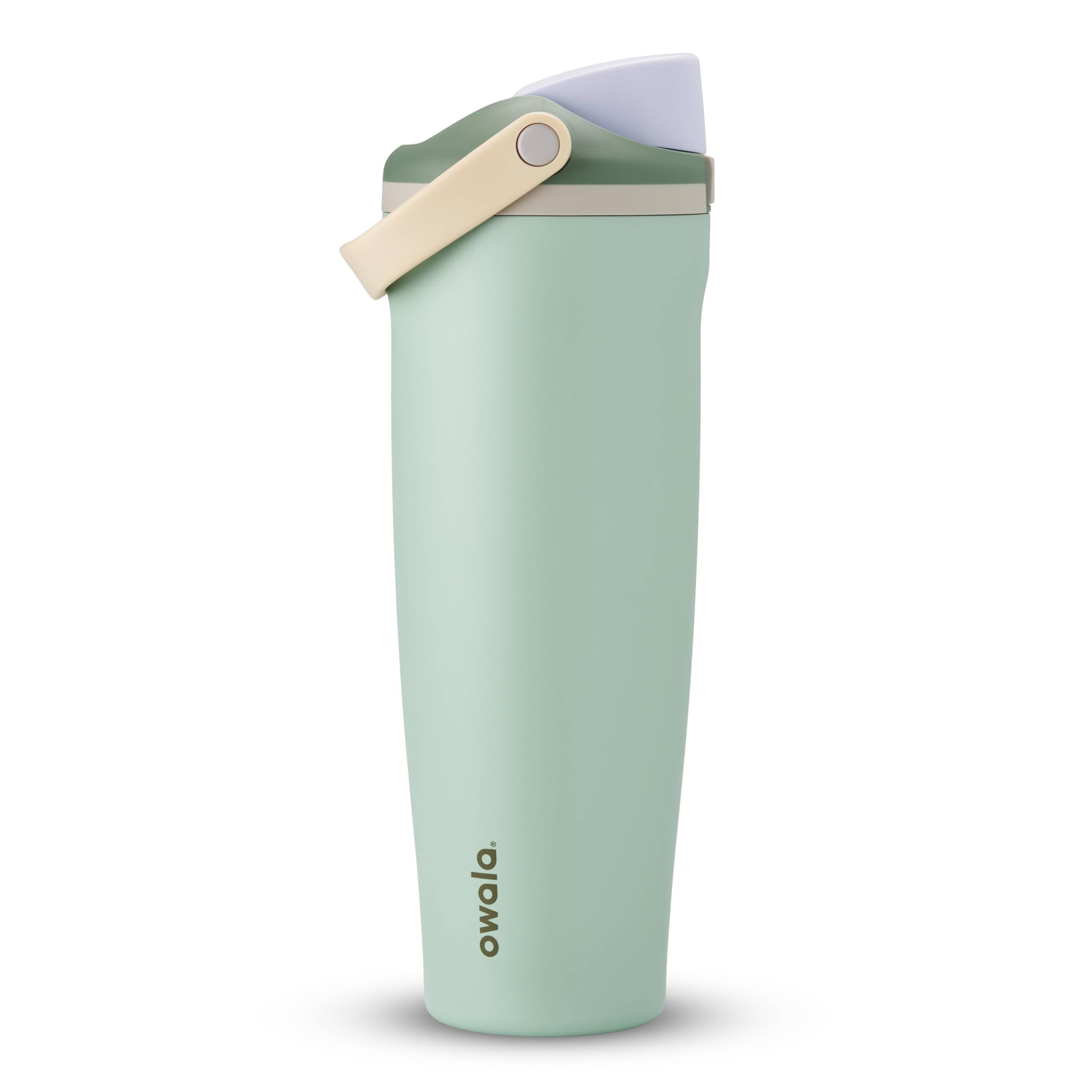 Owala FreeSip Sway Insulated Stainless Steel Water Bottle with Two-Way Spout, Built-In Straw and Bucket Handle, Made for Travel, School, and Sports, 30oz, BPA Free, Leak Proof, Black Cherry