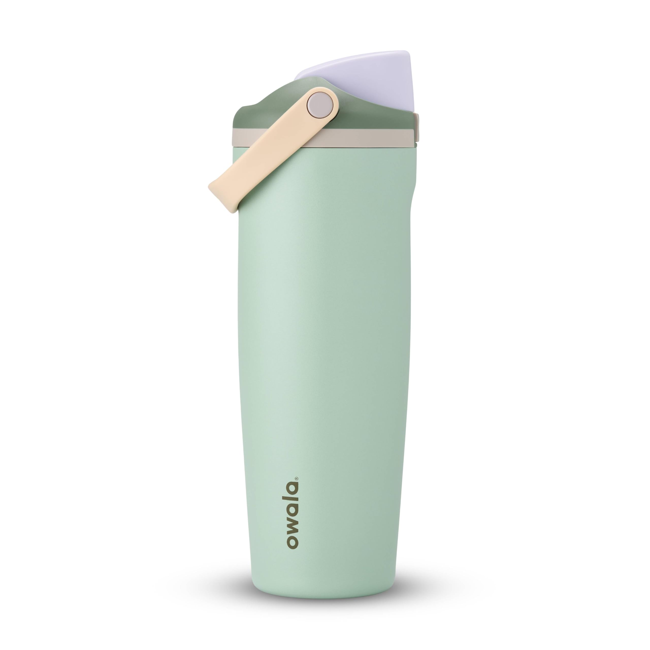 Owala FreeSip Sway Insulated Stainless Steel Water Bottle with Two-Way Spout, Built-In Straw and Bucket Handle, Made for Travel, School, and Sports, 30oz, BPA Free, Leak Proof, Black Cherry