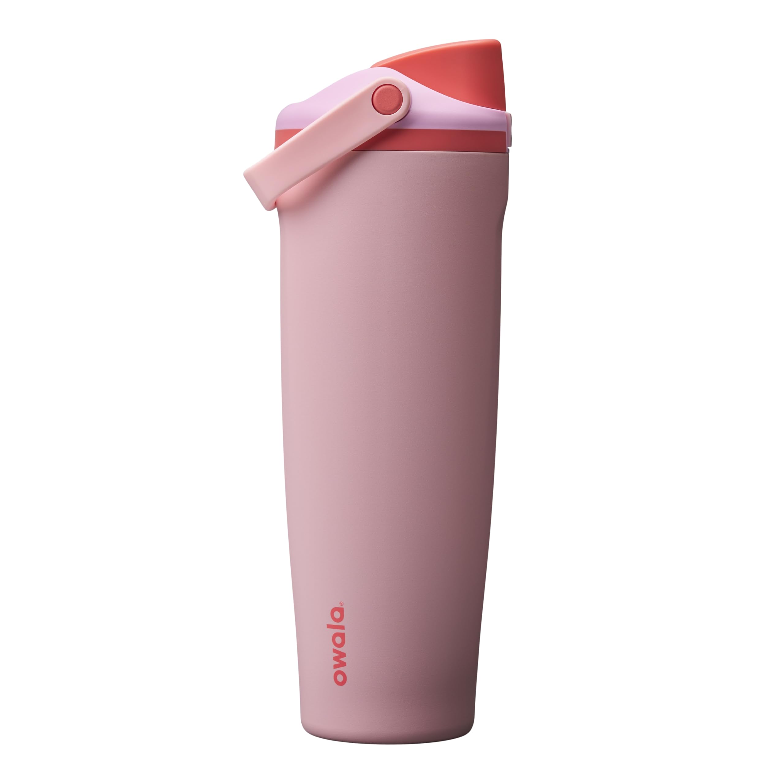 Owala FreeSip Sway Insulated Stainless Steel Water Bottle with Two-Way Spout, Built-In Straw and Bucket Handle, Made for Travel, School, and Sports, 30oz, BPA Free, Leak Proof, Black Cherry