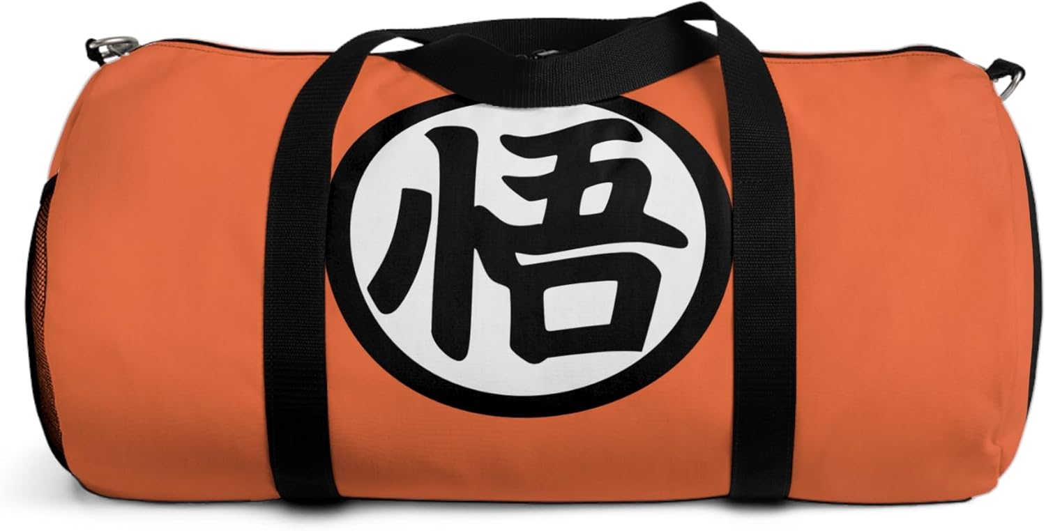 Anime Gym Bag for Women Men - Large Capacity Waterproof Workout Fitness Travel Sports Bags Fashion Street Camping ExpandaCLe Carry On Duffle Bag For Couple (Orange DZB)