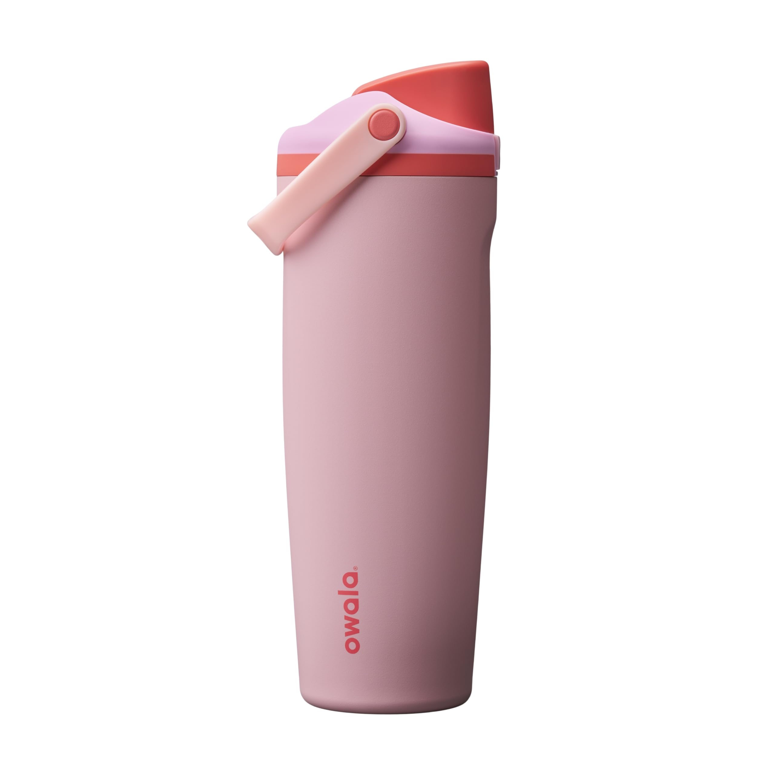 Owala FreeSip Sway Insulated Stainless Steel Water Bottle with Two-Way Spout, Built-In Straw and Bucket Handle, Made for Travel, School, and Sports, 30oz, BPA Free, Leak Proof, Black Cherry