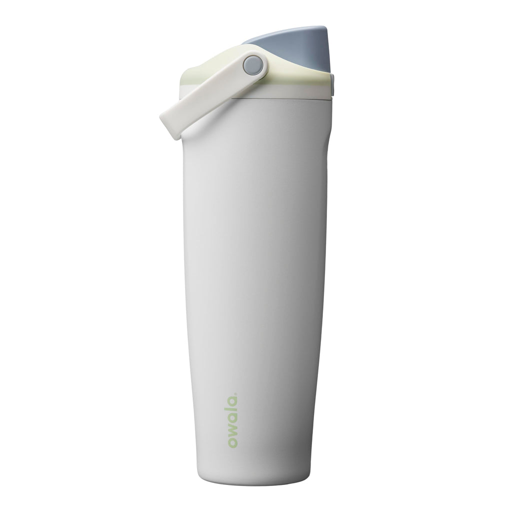 Owala FreeSip Sway Insulated Stainless Steel Water Bottle with Two-Way Spout, Built-In Straw and Bucket Handle, Made for Travel, School, and Sports, 30oz, BPA Free, Leak Proof, Black Cherry