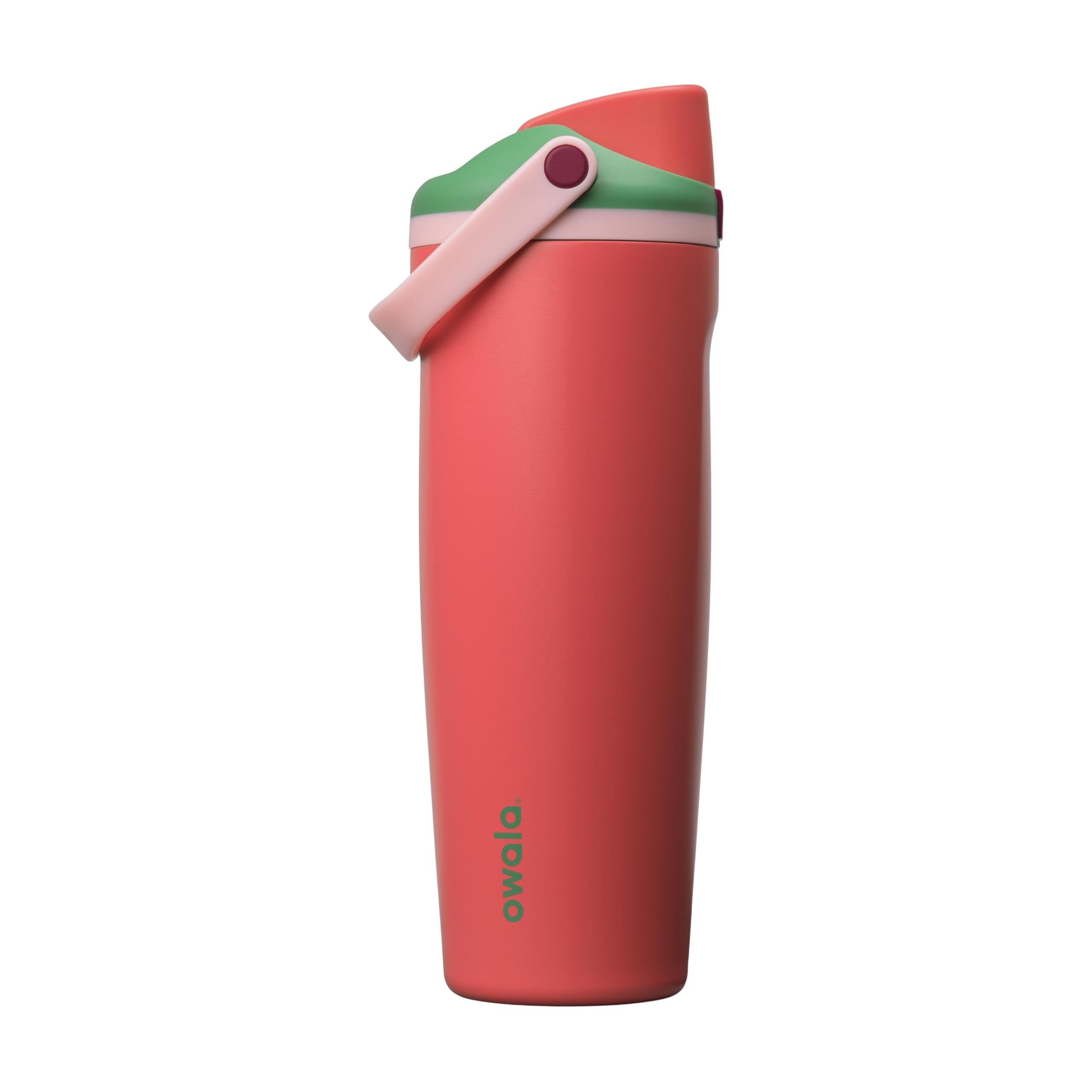 Owala FreeSip Sway Insulated Stainless Steel Water Bottle with Two-Way Spout, Built-In Straw and Bucket Handle, Made for Travel, School, and Sports, 30oz, BPA Free, Leak Proof, Black Cherry