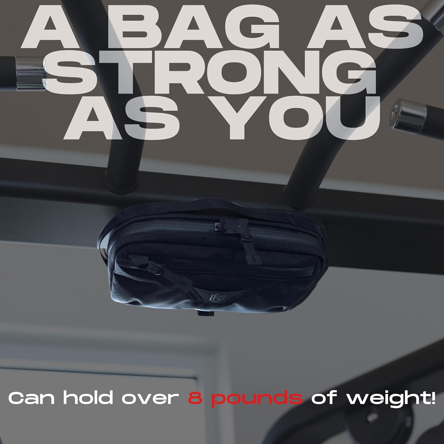 Magnetic Bag Company - Black Fanny Bag Sling Chest Bag for Men and Women | Magnetic Gym Bag for Gym, Travel, Work, and Sports | Keep Your Items Off the Dirty Gym Floor with Magnetic Attachment
