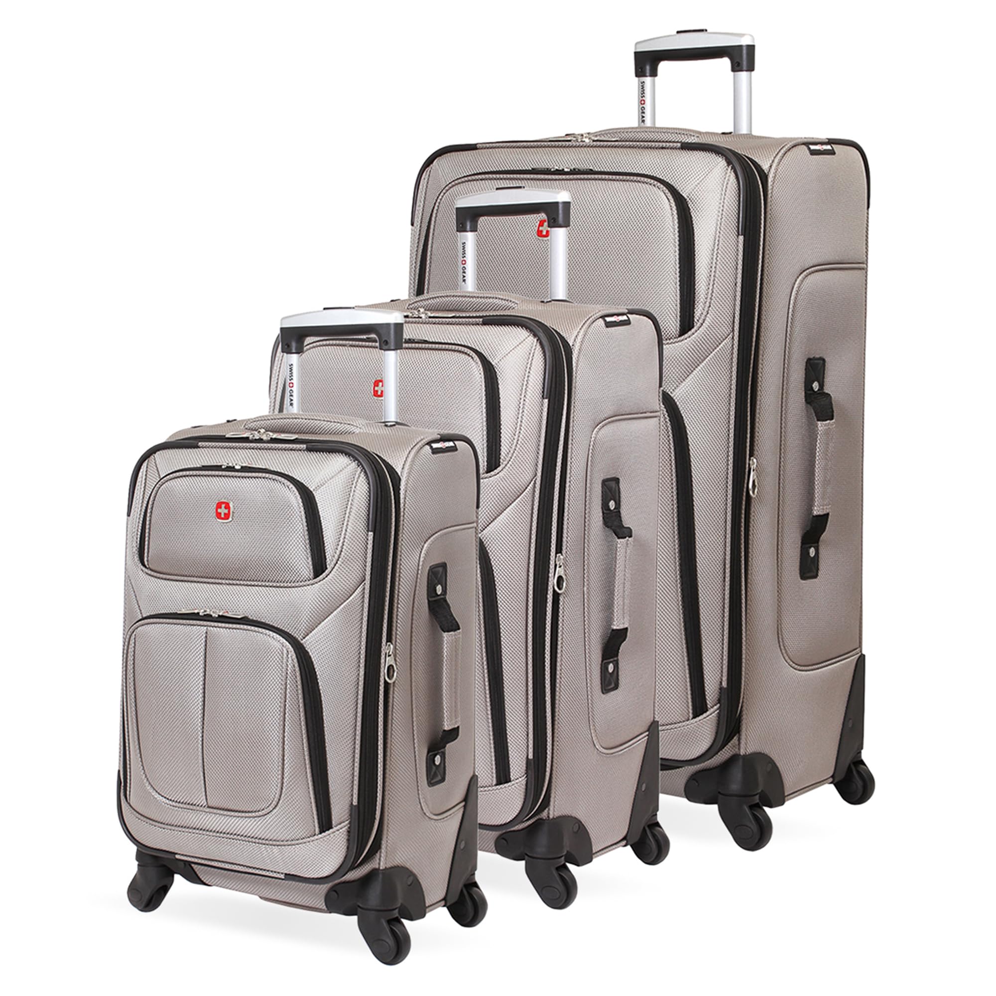 SwissGear Sion Softside Expandable Luggage – Carry-On Suitcase with 360 Degree Wheels & Retractable Handle – 21 Inch, Perfect for 1-3 Night Trips – Black
