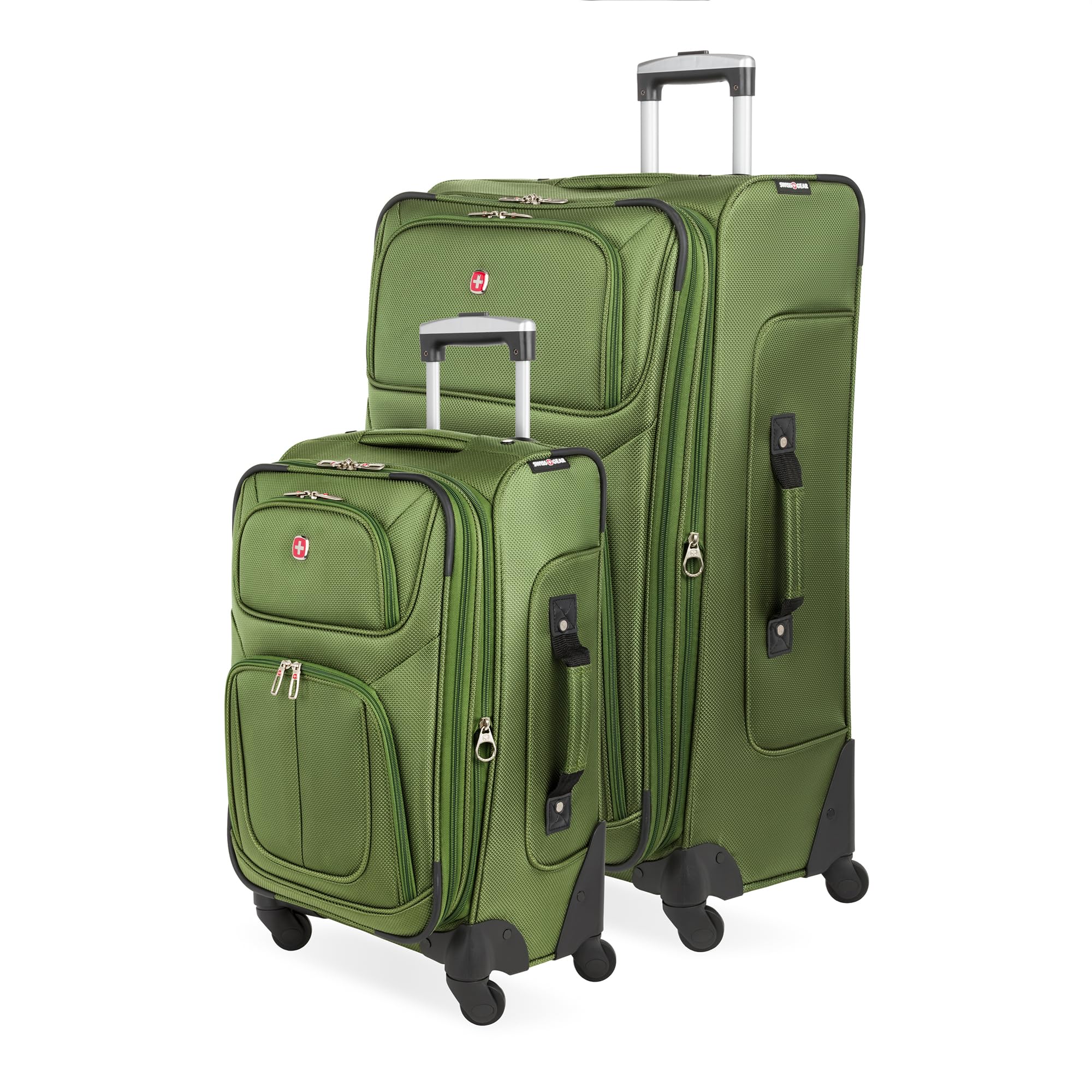 SwissGear Sion Softside Expandable Luggage – Carry-On Suitcase with 360 Degree Wheels & Retractable Handle – 21 Inch, Perfect for 1-3 Night Trips – Black