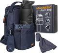 M2C® PREMIUM Magnetic Gym Bag – Holds Up to 12 lbs – Gym Pouch with Water Bottle, Cup & Wallet Pocket, Phone Storage, Key Clip, Adjustable Sling Strap – Ideal for Sports, Work & Travel