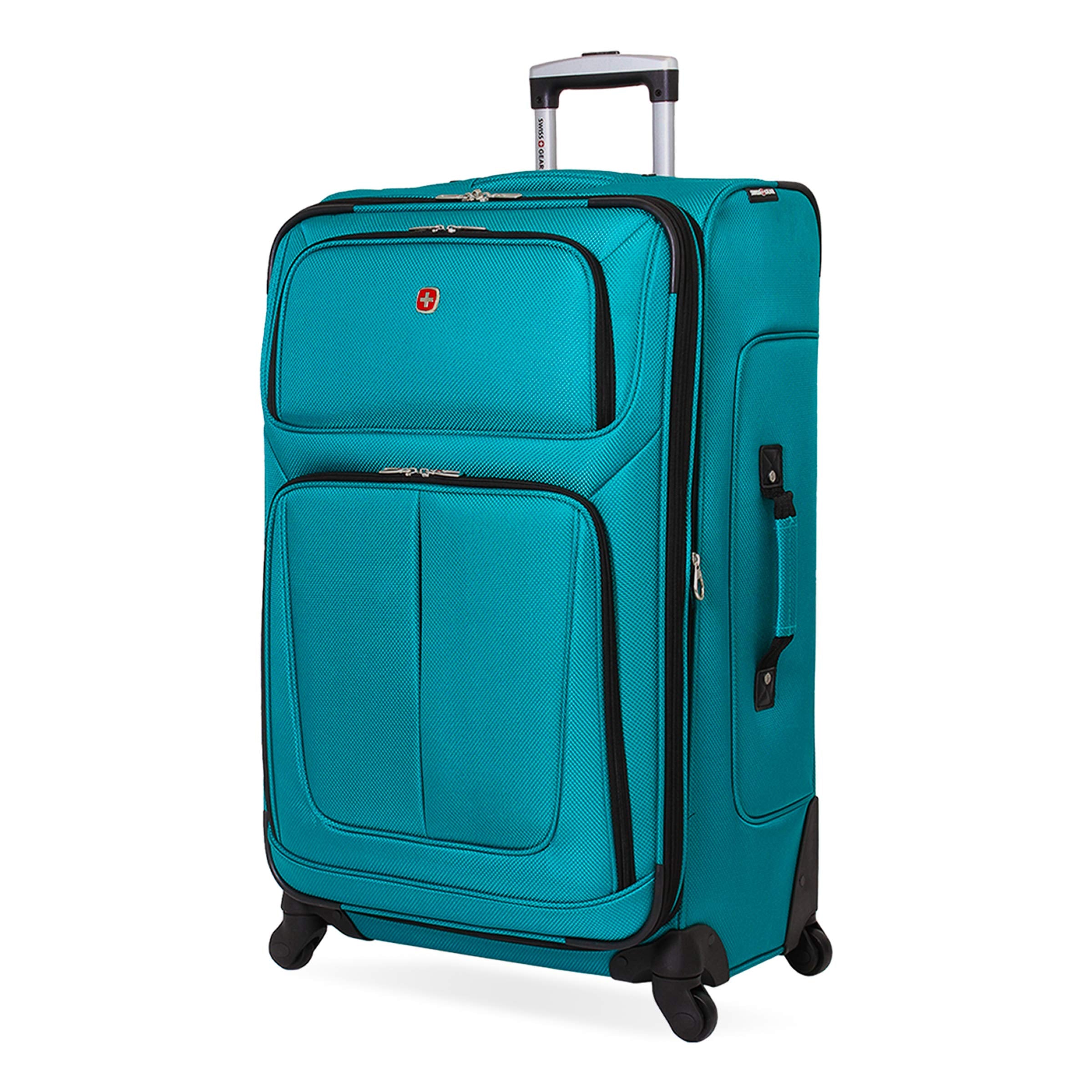 SwissGear Sion Softside Expandable Luggage – Carry-On Suitcase with 360 Degree Wheels & Retractable Handle – 21 Inch, Perfect for 1-3 Night Trips – Black